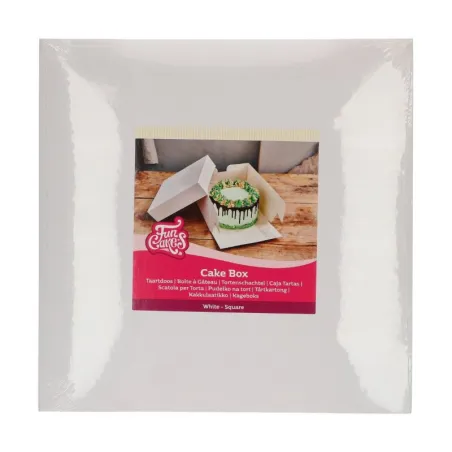 Scatola bianca per torte 28,2 cm x 28,2 cm x 15 cm
