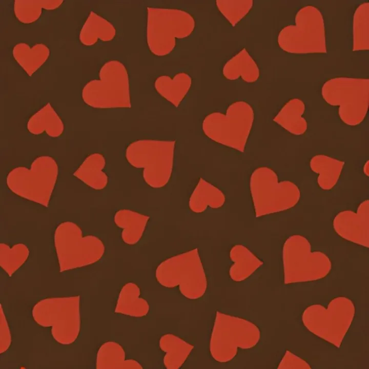 Cuori rossi tatuati al cioccolato