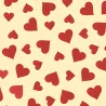 Chocolate tattoo red hearts