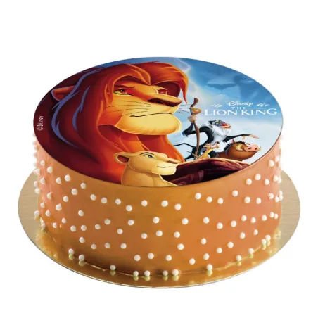 Cake topper in carta commestibile Re Leone, Ø 20 cm