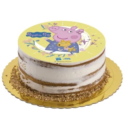 Tortenaufleger aus Esspapier Peppa Pig, Ø 15.5 cm