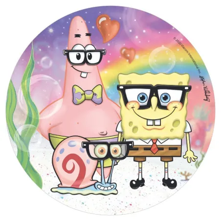 Cake topper in carta commestibile Sponge Bob, Ø 20 cm