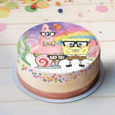 Cake topper in carta commestibile Sponge Bob, Ø 20 cm
