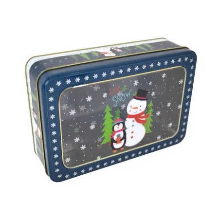 Cookie tin with window Let it snow, 192 x 131 x 57 mm