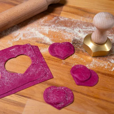 Professional pasta stamp heart shape