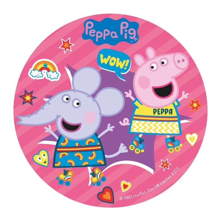 Dessus de gâteau en papier alimentaire Peppa Pig Party, Ø 20 cm