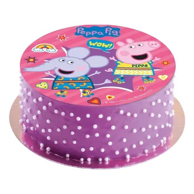 Cake topper in carta commestibile Peppa Pig Party, Ø 20 cm