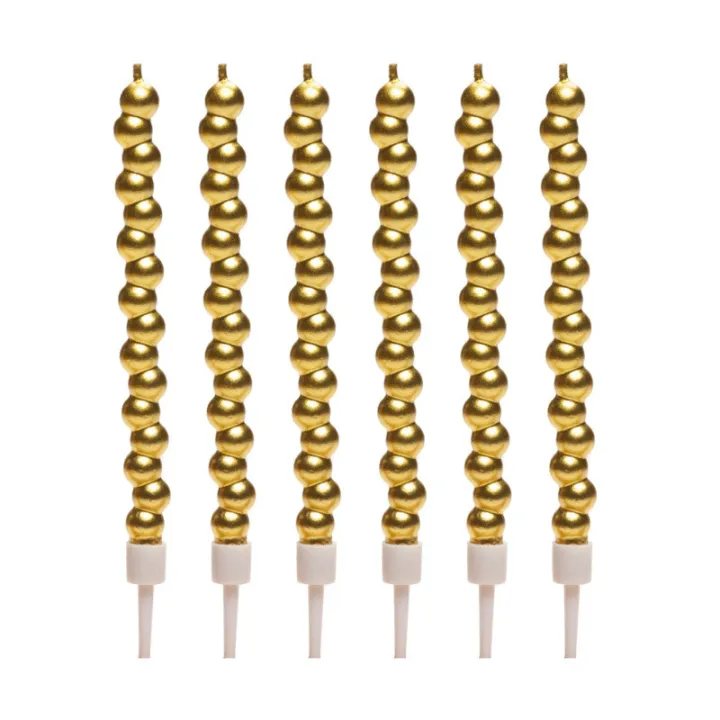 Bougies Bubble Gold, 14 cm