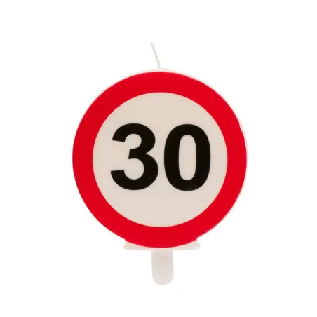 Candle prohibition sign 30 years, 6.3 cm