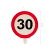 Bougie Panneau d'interdiction 30 ans, 6.3 cm