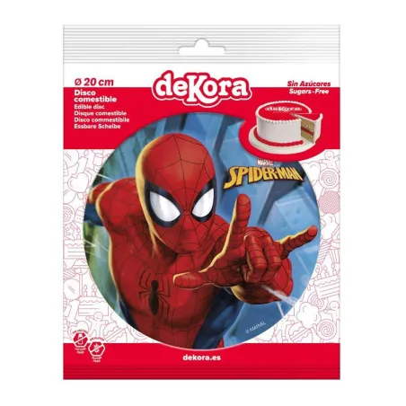 Dessus de gâteau en papier alimentaire Spiderman, Ø 20 cm