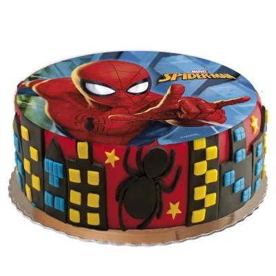 Cake topper in carta commestibile Spiderman, Ø 20 cm