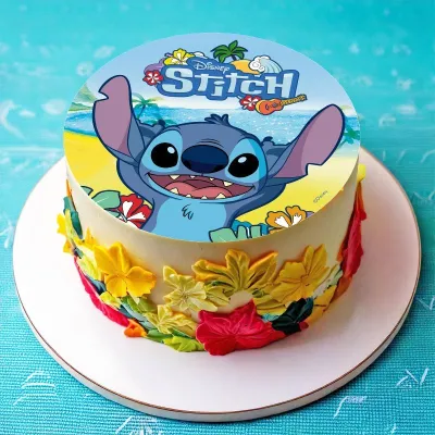 Dessus de tarte en papier alimentaire Stitch, Ø 20 cm
