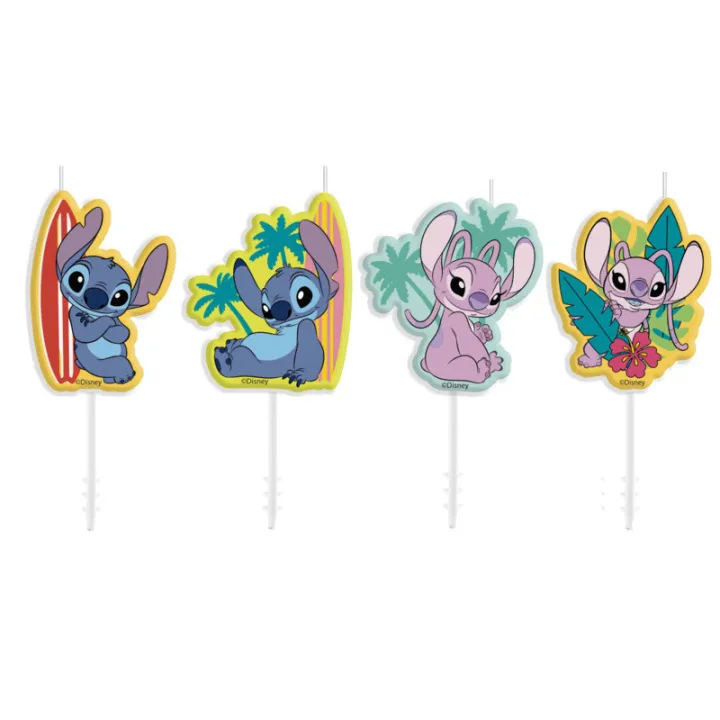 Stitch candles, 4 pieces