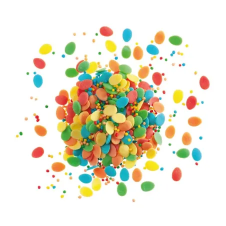 Decorazione a spruzzo uova di Pasqua colorate e nonpareil, 100 g