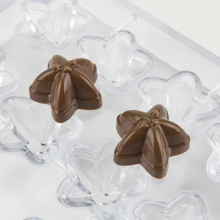 Praline mold starfish, 20 pieces