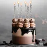 Candele Bubble Silver, 14 cm