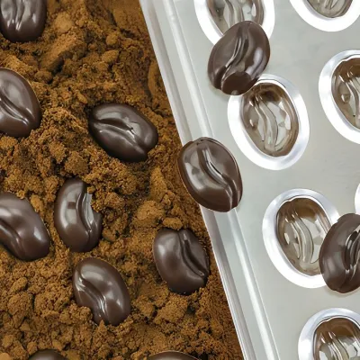 Pralinenform Mini Kaffeebohnen, 80 Stück
