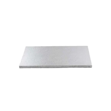 Plateau à gâteaux Rectangulaire 30 x 20 cm, Argenté