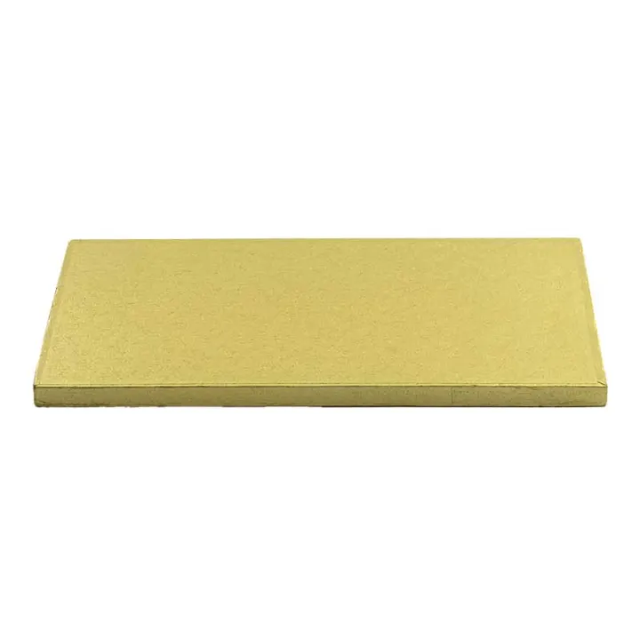 Rectangular cake plate 45 x 35 cm, gold