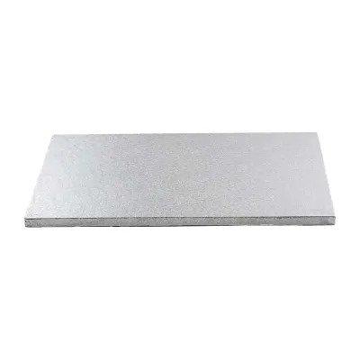 Tortenplatte Rechteckig 45 x 35 cm, Silber