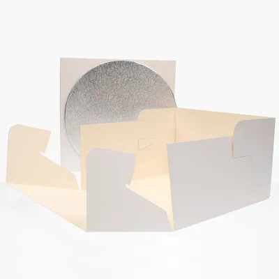 Tortenschachtel und silbrigem Boden Ø 30 cm x 15 cm