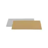 Rectangular cake plate 35 cm x 25 cm, silver and gold