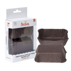 Mini cake paper cases brown, 36 pieces