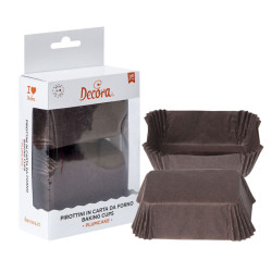 Mini moules à cake en papier brun, 36 pièces