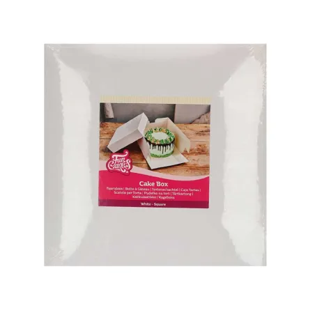 White cake box 30.4 cm x 30.4 cm x 15.2 cm