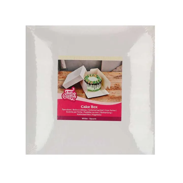 White cake box 30.4 cm x 30.4 cm x 15.2 cm