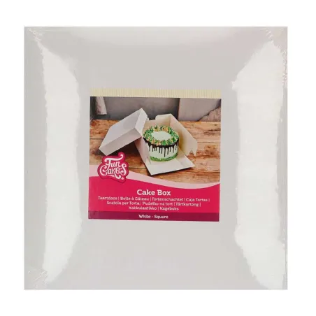 Scatola per dolci bianca 35,5 cm x 35,5 cm x 15,2 cm