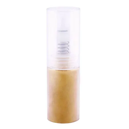 Gold decorative powder in a pump sprayer for elegant glimmer effects