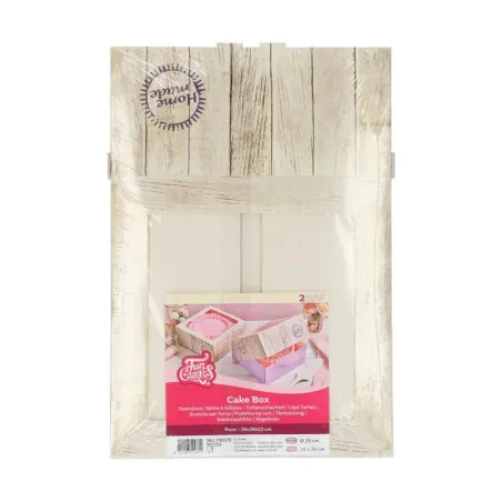 Boîte à gâteaux avec fenêtre 26 x 26 x 12 cm