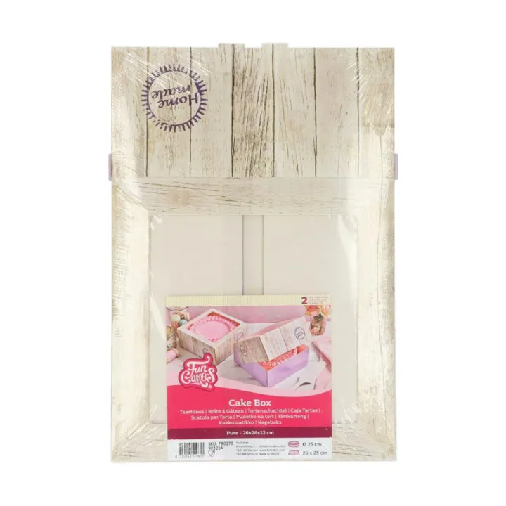 Tortenschachtel mit Fenster 26 x 26 x 12 cm