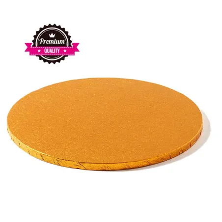 Piatto torta rotondo extra strong Rose Gold Ø 30 cm per un trasporto sicuro