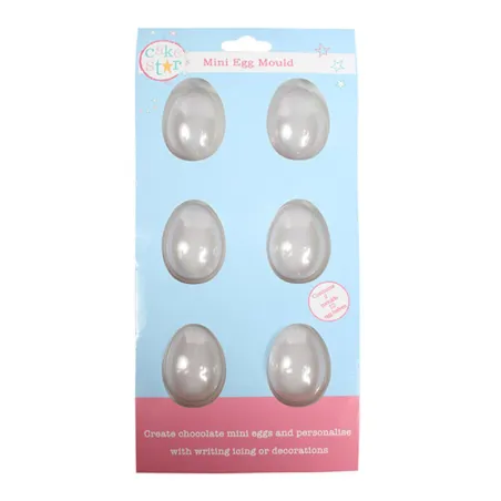 Chocolate mold mini Easter eggs, 6-piece thermoforming mold