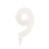 Bougie blanche fluorescente numéro 9