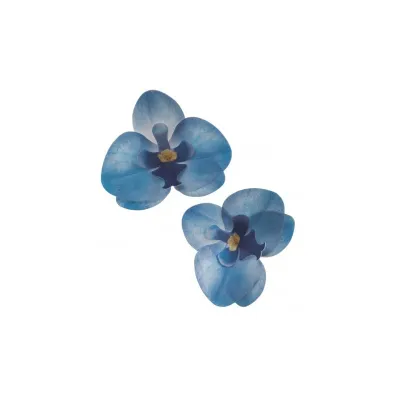 Orchidee di carta commestibile azzurra, 10 pezzi