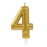 Goldene Zahlenkerze Nummer 4