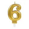 Bougie numérotée dorée numéro 6
