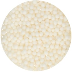 Funcakes 4 mm Soft Zuckerperlen Weiss, 60 g