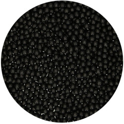 Zuckerperlen Schwarz glänzend, 80 g