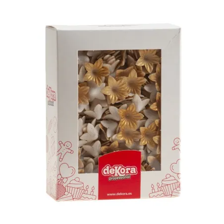 Lys dorés en papier comestible Ø 2 cm, 400 pièces