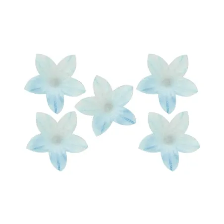 Blue lilies made of edible paper Ø 2 cm, 400 pieces