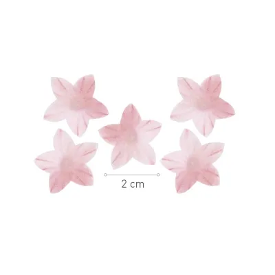 Pink lilies made of edible paper Ø 2 cm, 400 pieces
