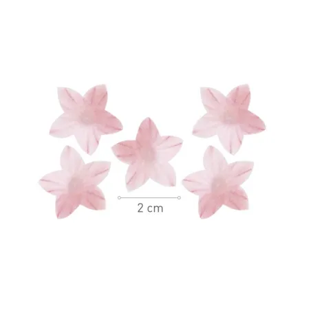 Lys roses en papier comestible Ø 2 cm, 400 pièces