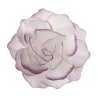 Fleur blanche avec bord violet en papier comestible, Ø 12.5 cm