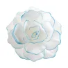 Fleur blanche avec bord bleu en papier comestible, Ø 12.5 cm