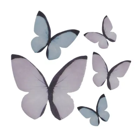 Farfalle colorate in carta commestibile, 79 pezzi